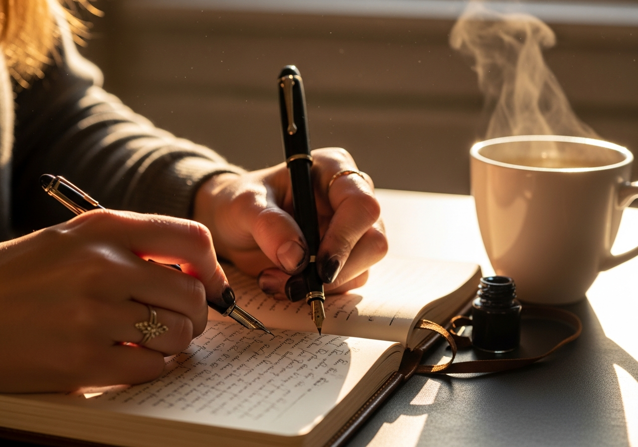 Writing in a journal